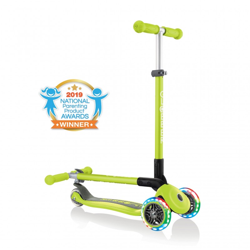 Patinete Globber Primo Foldable Lights Verde Lima - Scooter Xtreme